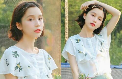夏天女生流行的韩式中短发发型图片01
