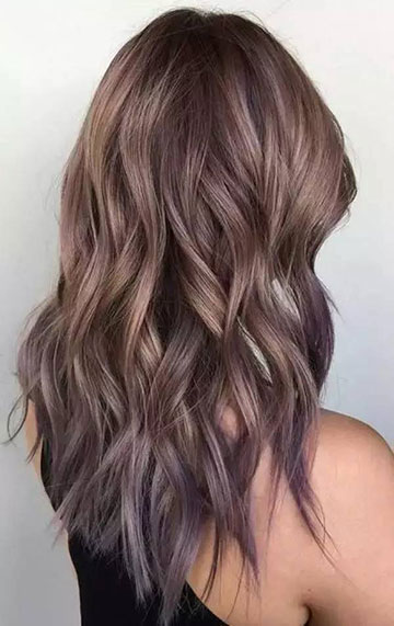灰紫色发型 仙气女生发型图片 女生灰紫色头发4