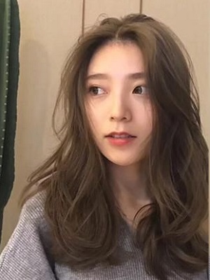 韩式长发烫发发型图片