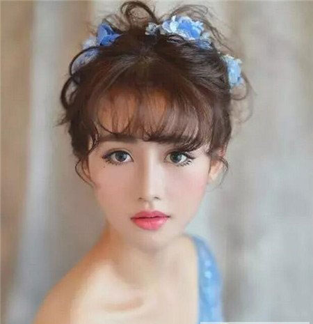 空气刘海女生图片 女生新娘发型 韩式清新新娘01