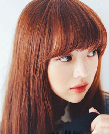 韩式女生刘海 女生刘海发型 甜美女生发型2