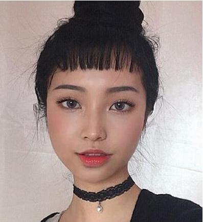 2022最流行的齐刘海发型女图片大全02