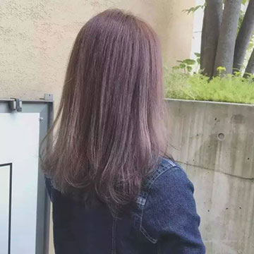 灰紫色发型 仙气女生发型图片 女生灰紫色头发2