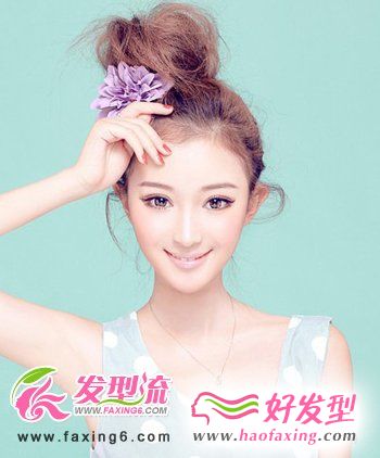 2012最新流行时尚韩式发型扎法