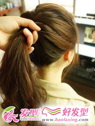 韩式马尾发型DIY  尽显甜美淑女气质